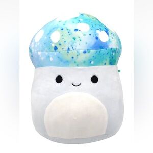 Squishmallow Mully Mushroom Plush Toy Blue Tye-Dye Top Kellytoy 12" EUC